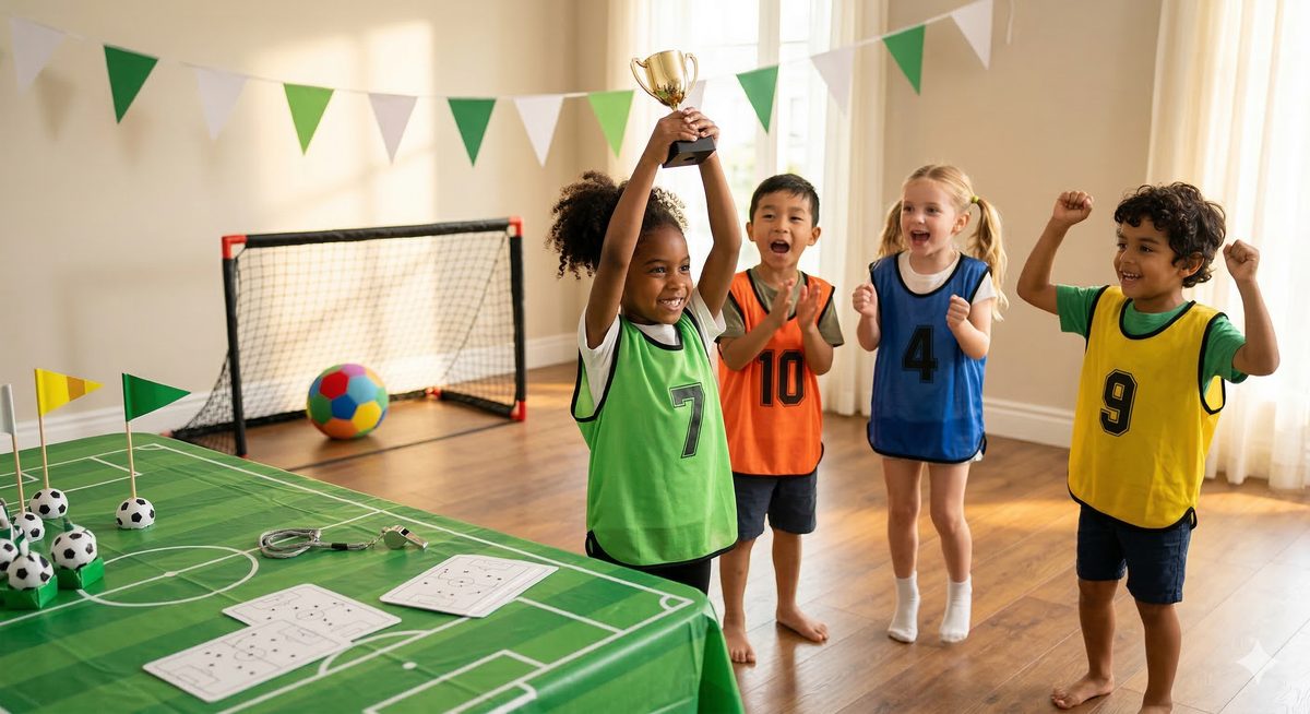 Kinder beim Fußball-Turnier